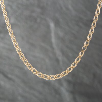 Pre-Owned 9ct Yellow Gold Double Link 18 Inch Curb Chain 41161723
