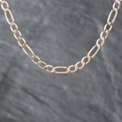 Pre-Owned 9ct Yellow Gold 17 Inch Figaro Chain 41161748