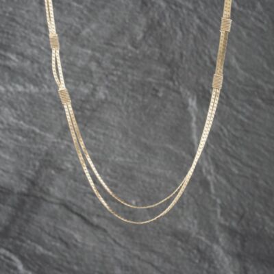 Pre-Owned 9ct Yellow Gold Double Flat Fancy 16 Inch Chain 41161825