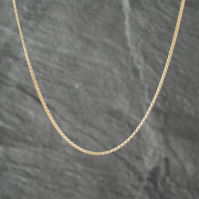 Pre-Owned 9ct Yellow Gold 22 Inch Spiga Chain 41161828