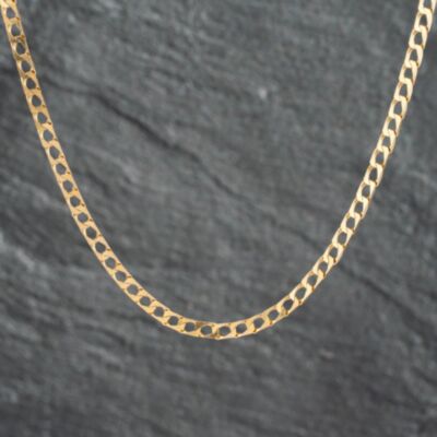 Pre-Owned 9ct Yellow Gold Square 18 Inch Curb Chain 41161843