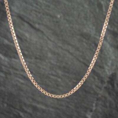 Pre-Owned 9ct Rose Gold 21 Inch Box Chain 41161920