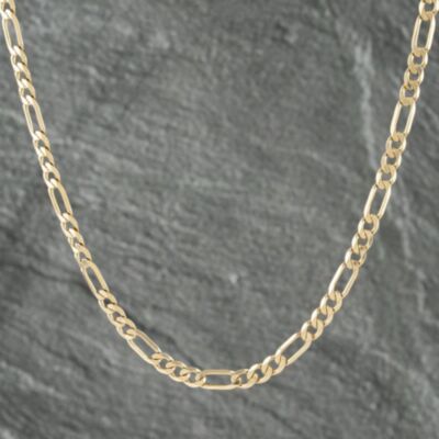 Pre-Owned 9ct Yellow Gold 3+1 22 Inch Figaro Chain 41161979