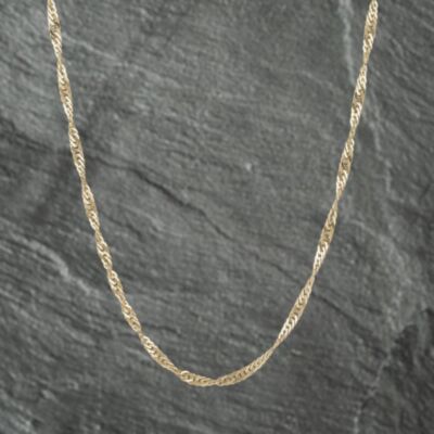 Pre-Owned 9ct Yellow Gold Twisted 24 Inch Curb Chain 41161987