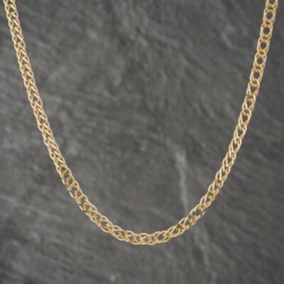 Pre-Owned 9ct Yellow Gold Double 18 Inch Curb Chain 41162010