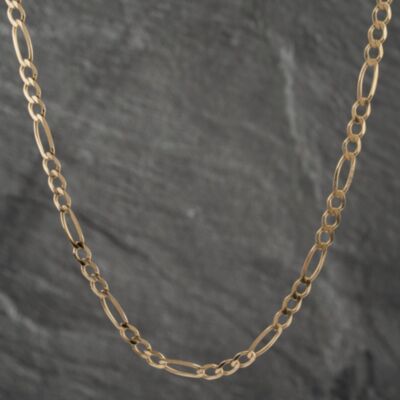 Pre-Owned 9ct Yellow Gold 3+1 18 Inch Figaro Chain 41162015