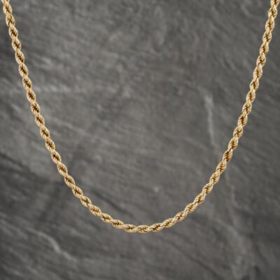 Pre-Owned 9ct Yellow Gold 20 Inch Rope Chain 41162023