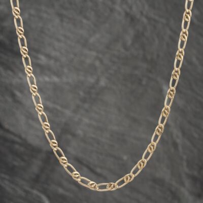Pre-Owned 9ct Yellow Gold Fancy 18 Inch Figaro Chain 41162042