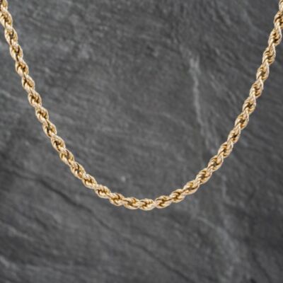 Pre-Owned 9ct Yellow Gold 18 Inch Rope Chain 41162055