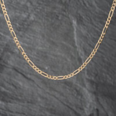 Pre-Owned 9ct Yellow Gold 18 Inch Figaro Chain 41162074