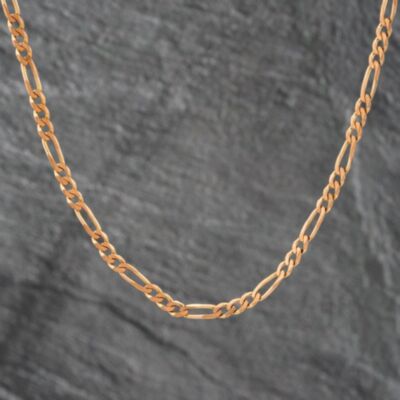 Pre-Owned 9ct Yellow Gold 3+1 16 Inch Figaro Chain 41162084