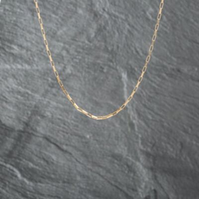 Pre-Owned 9ct Yellow Gold 16 Inch Paper Link Chain 41162111