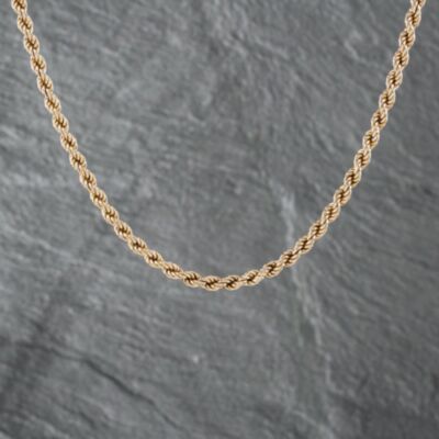 Pre-Owned 9ct Yellow Gold 17 Inch Rope Chain 41162123