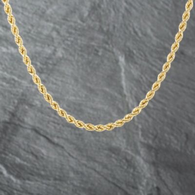 Pre-Owned 9ct Yellow Gold 18 Inch Rope Chain 41162132