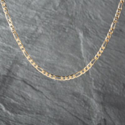 Pre-Owned 9ct Yellow Gold 3+1 Link 18 Inch Figaro Chain 41162134