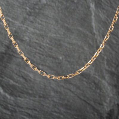 Pre-Owned 9ct Yellow Gold Filed Link 18 Inch Belcher Chain 41162141