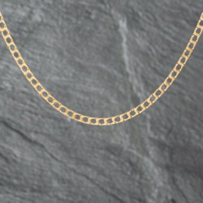 Pre-Owned 9ct Yellow Gold Square Link 19 Inch Curb Chain 41162142