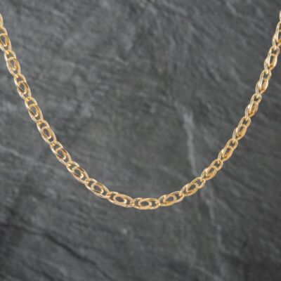 Pre-Owned 9ct Yellow Gold Double Twist 18 Inch Curb Chain 41162155