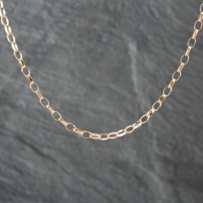 Pre-Owned 9ct Yellow Gold Oval 18 Inch Belcher Chain 41162165