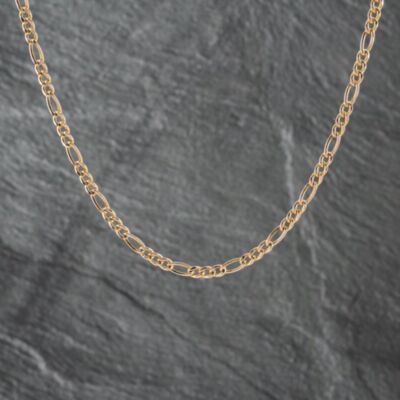 Pre-Owned 9ct Yellow Gold 3+1 18 Inch Figaro Chain 41162175