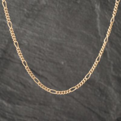 Pre-Owned 9ct Yellow Gold 5+1 Link 18 Inch Figaro Chain 41162190
