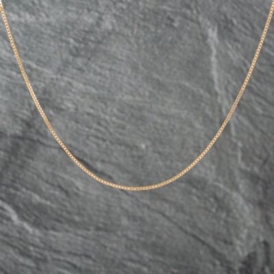 Pre-Owned 9ct Yellow Gold 19 Inch Box Chain 41162198
