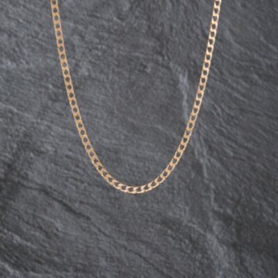 Pre-Owned 9ct Yellow Gold Square 16 Inch Curb Chain 41162201
