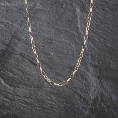 Pre-Owned 9ct Yellow Gold Oval 30 Inch Belcher Chain 41162202