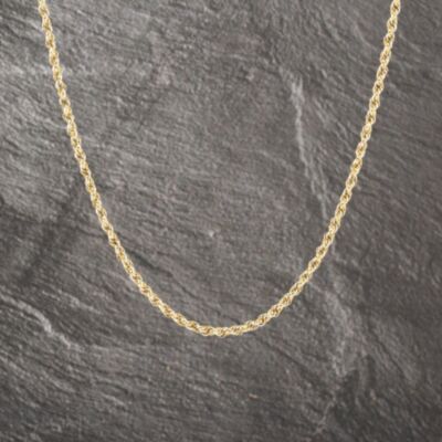 Pre-Owned 9ct Yellow Gold 20 Inch Rope Chain 41162208