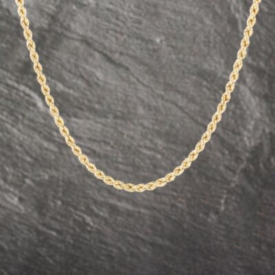 Pre-Owned 9ct Yellow Gold 28 Inch Rope Chain 41162213
