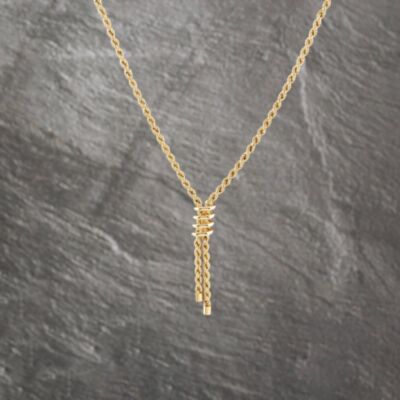 Pre-Owned 9ct Yellow Gold Tassle Drop 17 Inch Rope Chain 41162214