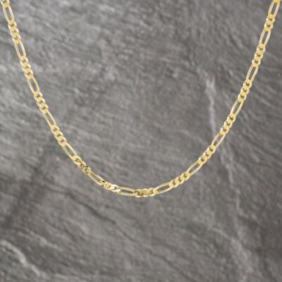 Pre-Owned 9ct Yellow Gold 3+1 Link 18 Inch Figaro Chain 41162215