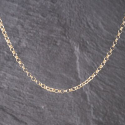 Pre-Owned 9ct Yellow Gold Round Double Link 18 Inch Belcher Chain 41162220