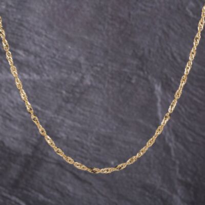 Pre-Owned 9ct Yellow Gold Twisted 20 Inch Curb Chain 41162229
