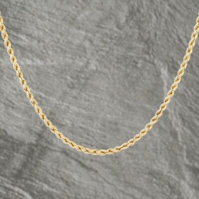 Pre-Owned 9ct Yellow Gold 18 Inch Rope Chain 41162244