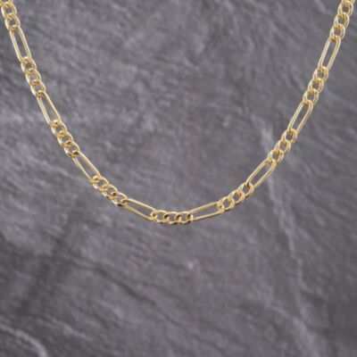 Pre-Owned 9ct Yellow Gold 3+1 Link 18 Inch Figaro Chain 41162277