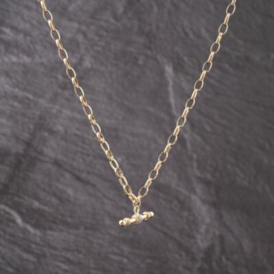 Pre-Owned 9ct Yellow Gold 18 Inch T-Bar Belcher Chain 41162283
