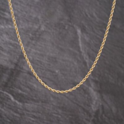 Pre-Owned 9ct Yellow Gold 22 Inch Rope Chain 41162287