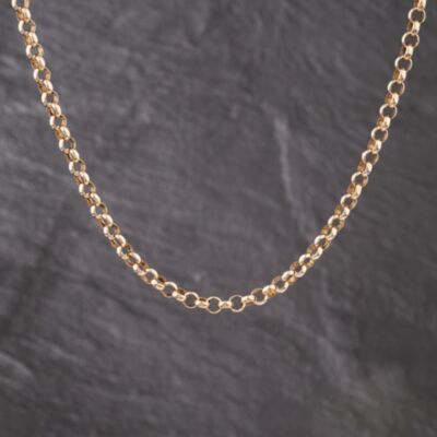 Pre-Owned 9ct Rose Gold 18 Inch Belcher Chain 41162294