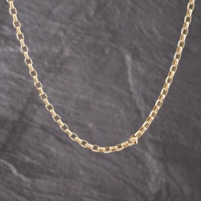 Pre-Owned 9ct Yellow Gold Oblong 20 Inch Belcher Chain 41162296