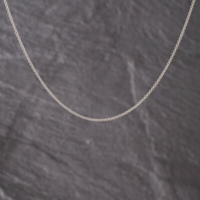 Pre-Owned 9ct White Gold 16-18 Inch Belcher Chain 41162298