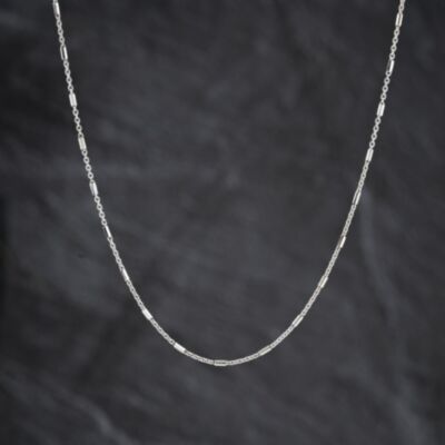 Pre-Owned 18ct White Gold 18 Inch Bar Chain 41162309