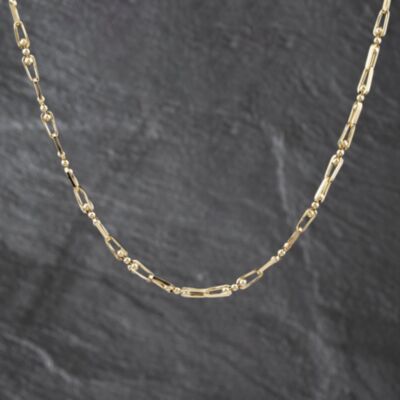 Pre-Owned 9ct Yellow Gold Ball & Bar 20 Inch Fancy Chain 41162319