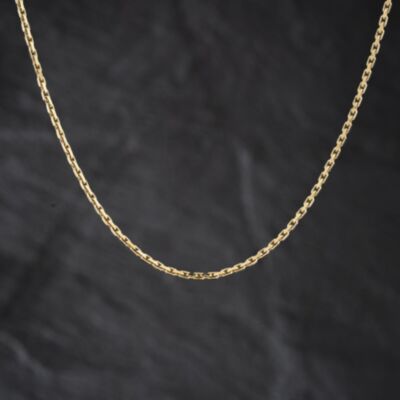Pre-Owned 9ct Yellow Gold Diamond Cut 18 Inch Belcher Chain 41162376