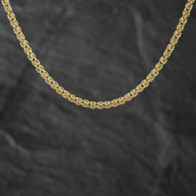 Pre-Owned 9ct Yellow Gold 18 Inch Byzantine Chain 41162389