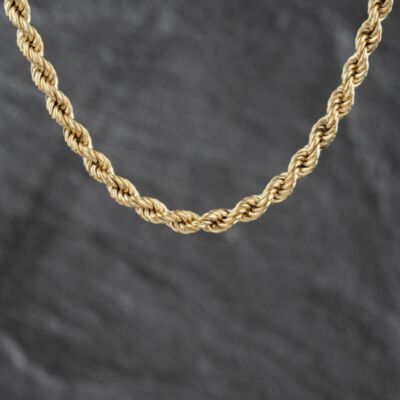 Pre-Owned 9ct Yellow Gold 16 Inch Rope Chain 41162395