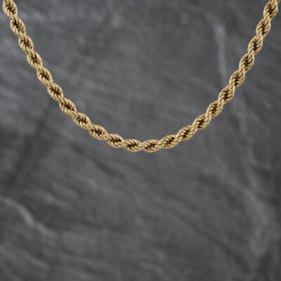 Pre-Owned 9ct Yellow Gold 18 Inch Rope Chain 41162396