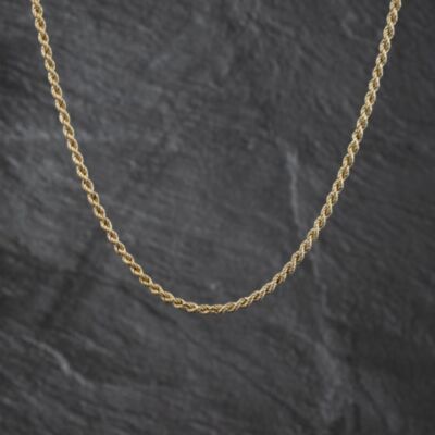 Pre-Owned 9ct Yellow Gold 18 Inch Rope Chain 41162411