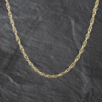 Pre-Owned 9ct Yellow Gold Twisted 24 Inch Curb Chain 41162430