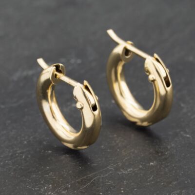Pre-Owned Yellow Gold 12mm Small Plain Hoop Earrings 41173184